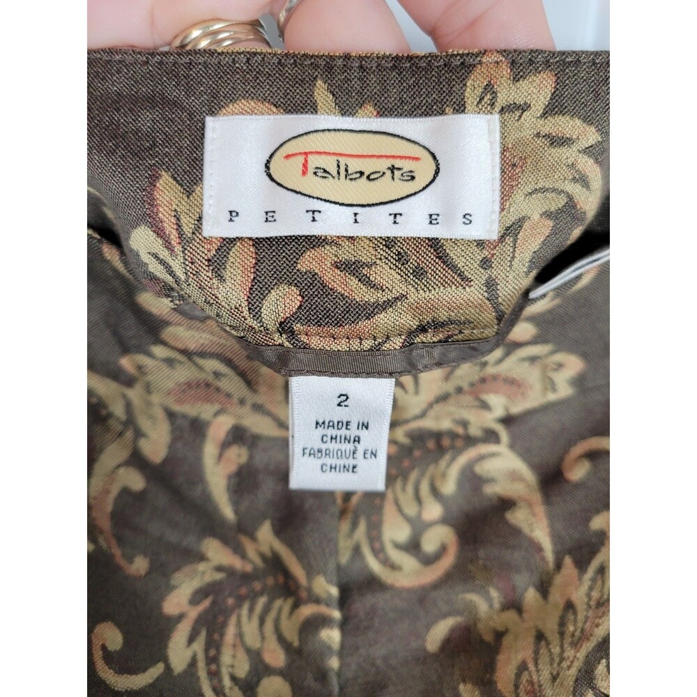 Talbots Vintage Silk & Wool Straight Leg Pants Size 2 Petite - Picture 3 of 6
